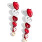 Cascading Casanova - Red Post Earring