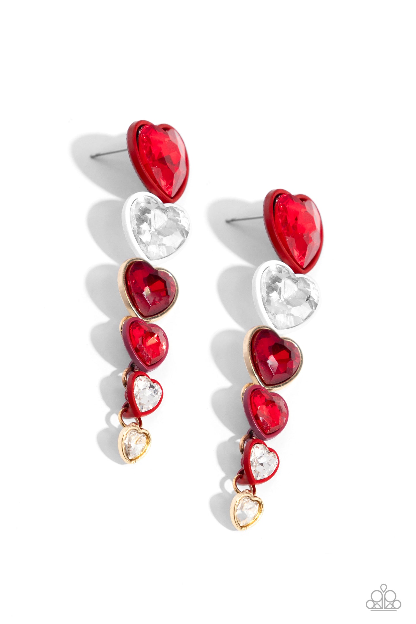 Cascading Casanova - Red Post Earring