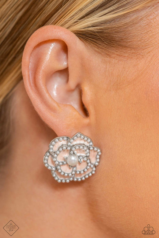 Suave Sensation - White Post Earring