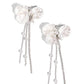 Graceful Gesture - White Post Earring