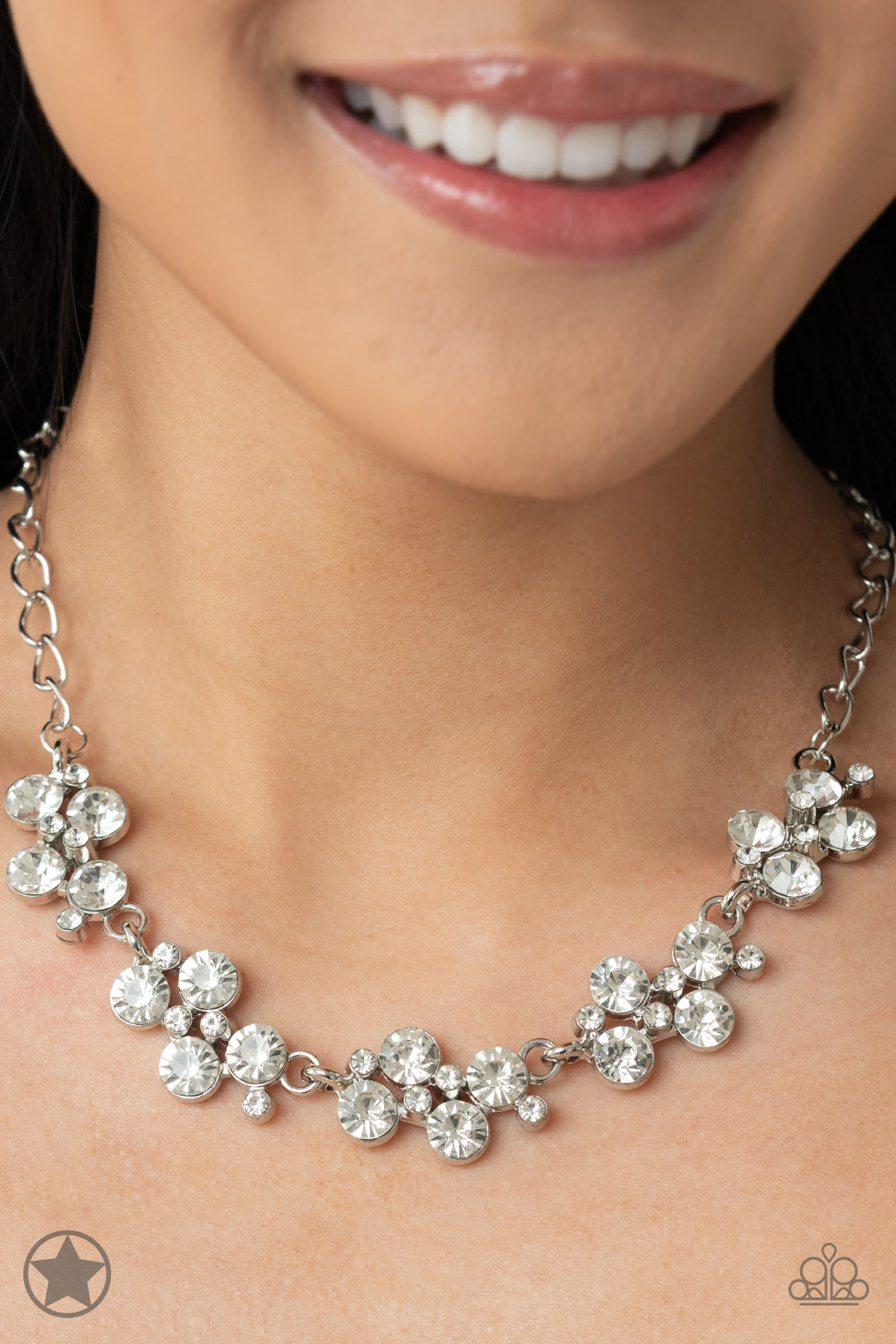 Hollywood Hills - White Blockbuster Necklace