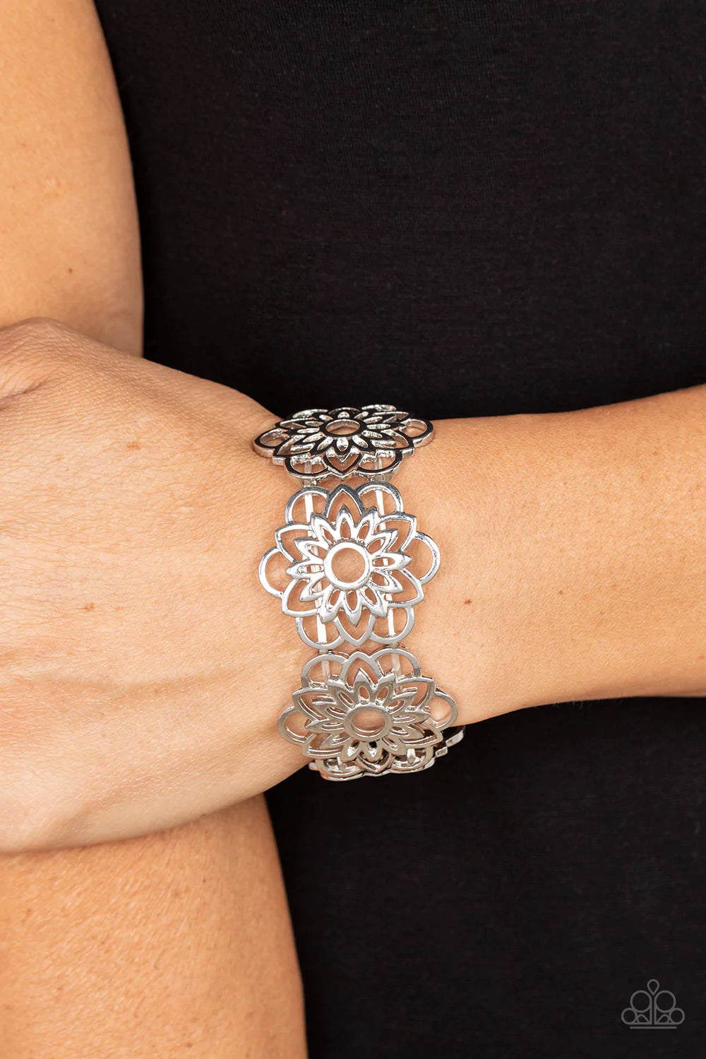 Baroque Bouquet - Silver Bracelet