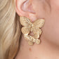 Blushing Butterflies - Gold Post Earring