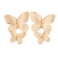 Blushing Butterflies - Gold Post Earring