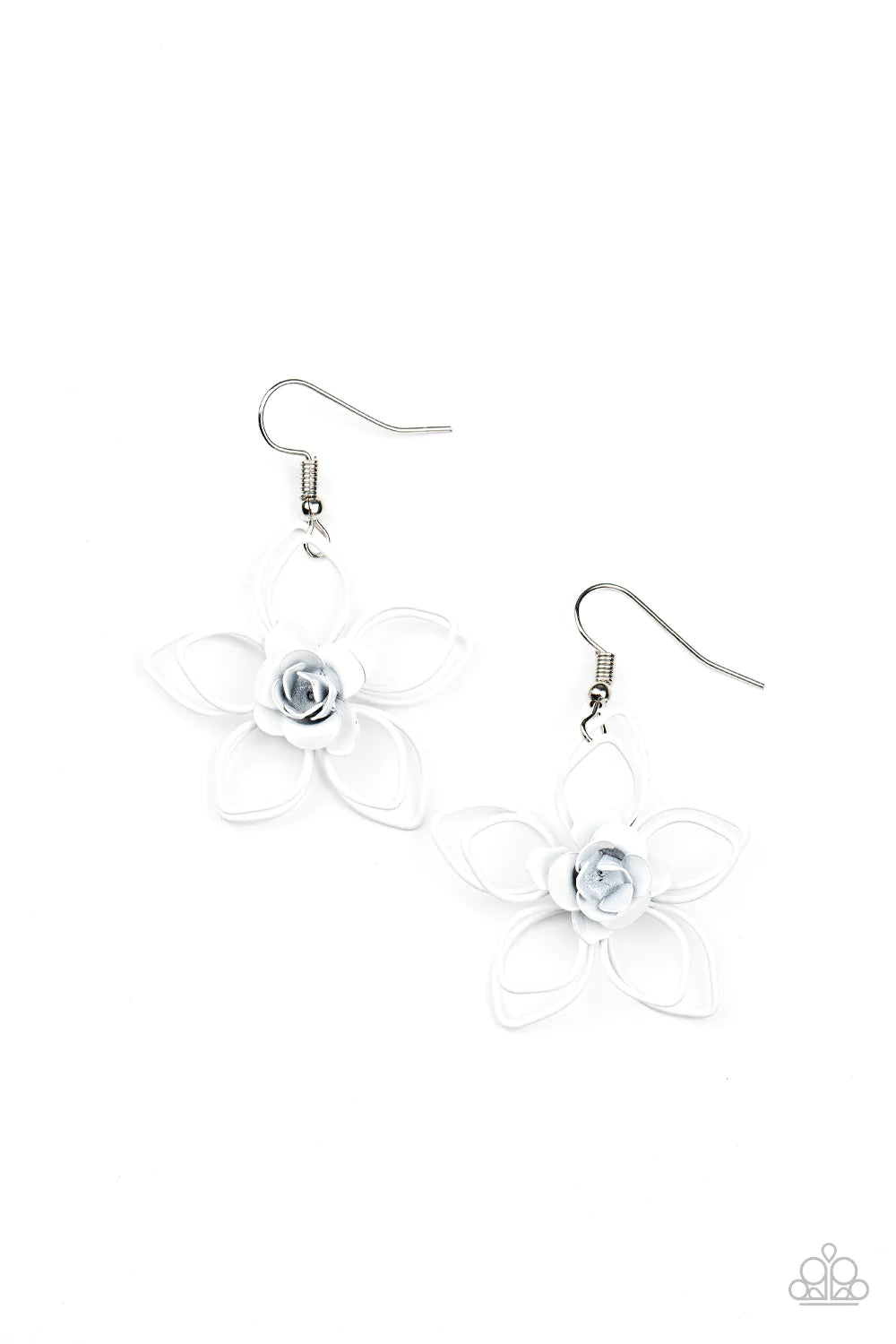 Botanical Bonanza - White Earring