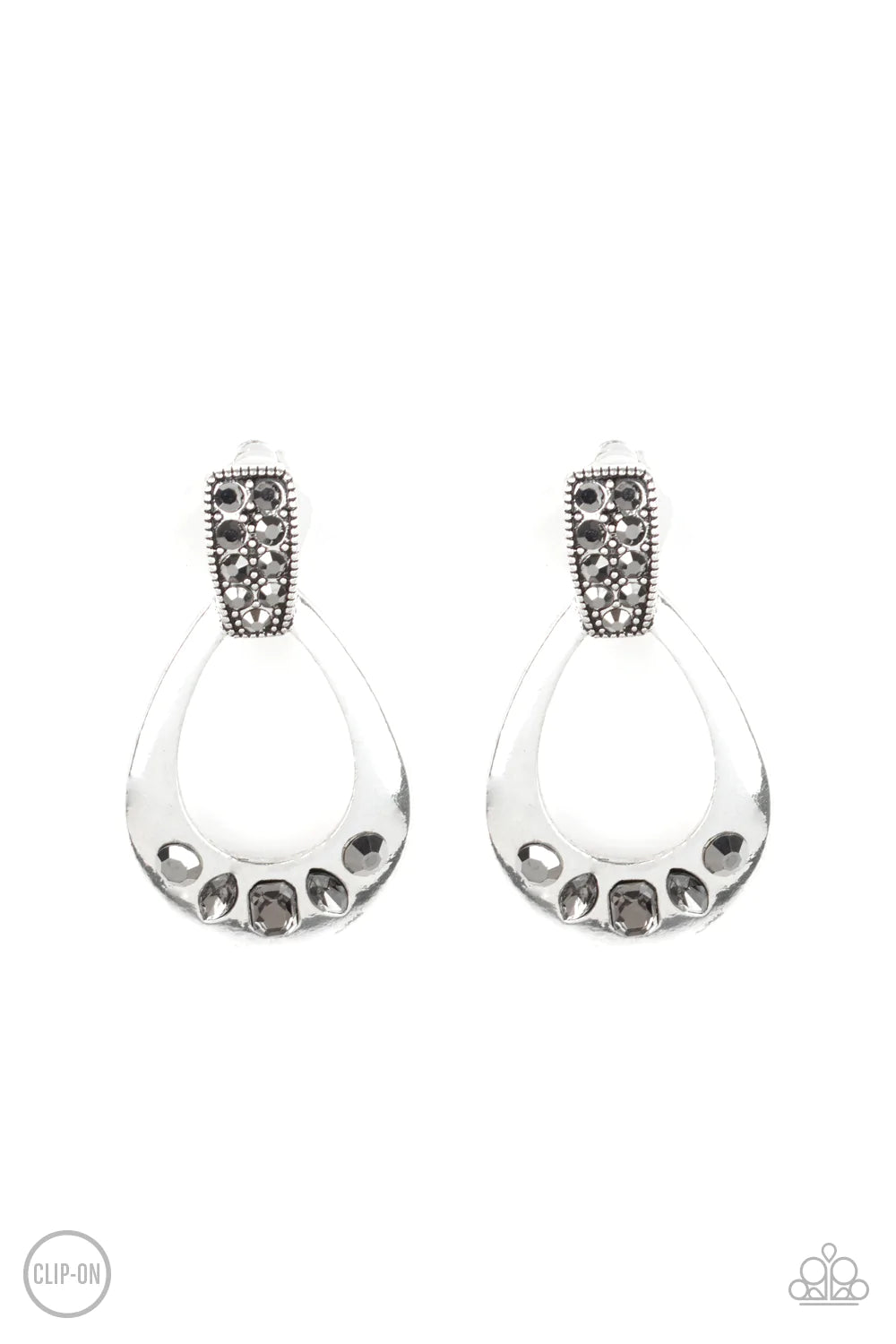 Broker Babe - Silver Clip-On Earring