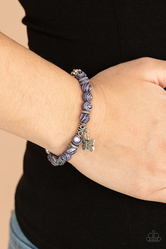 Butterfly Wishes - Purple Urban Bracelet