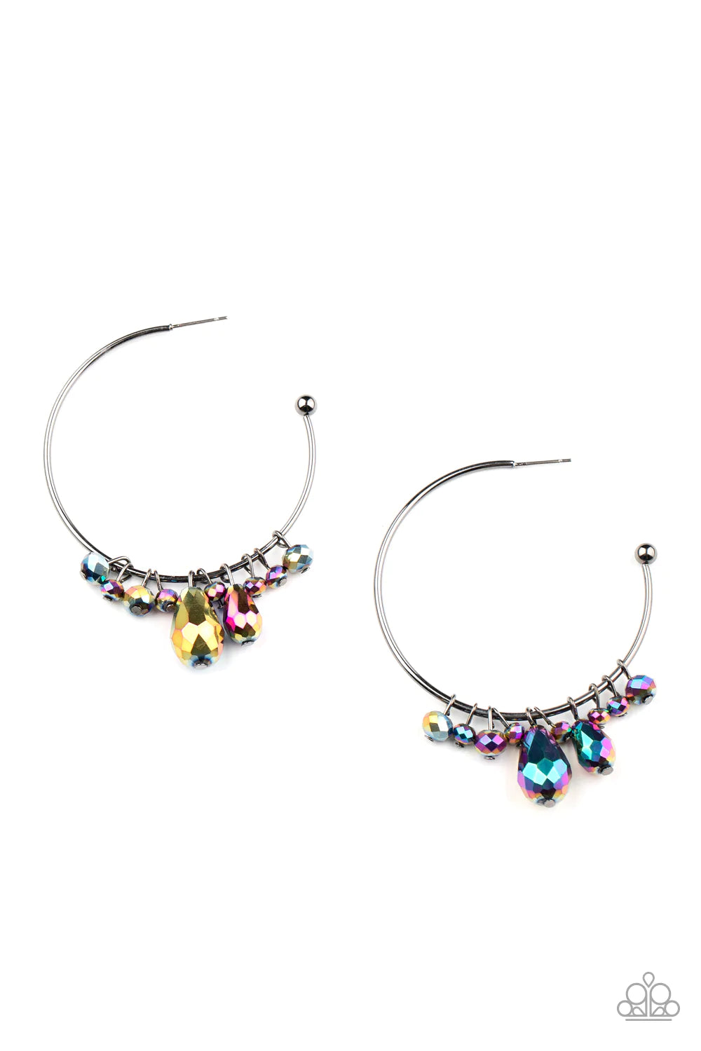 Dazzling Downpour - Multi Hoop Earring