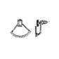 Delicate Arches - Black Post Earring