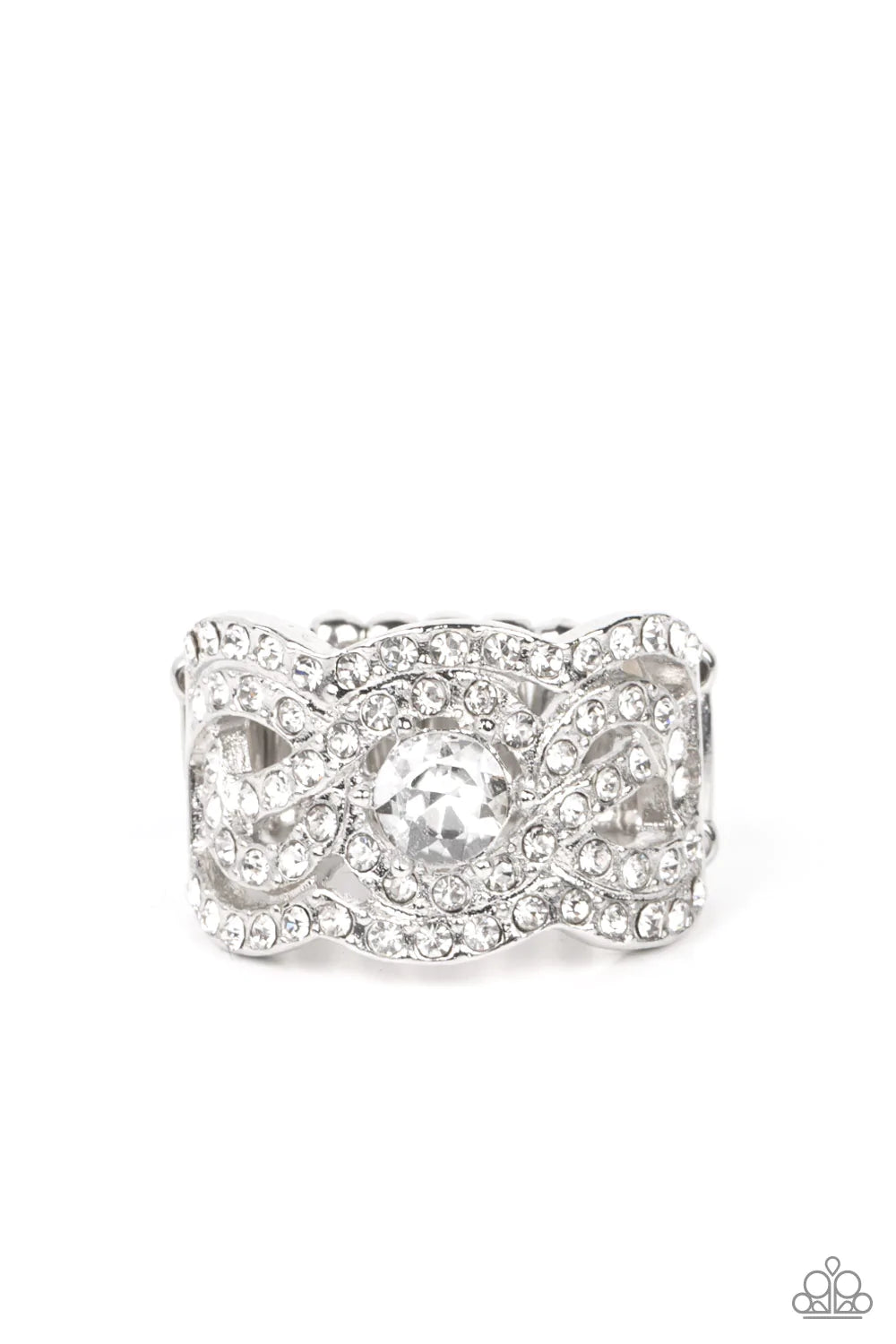 Doting on Dazzle - White Ring