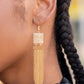 Dramatically Deco - Gold Earring