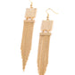 Dramatically Deco - Gold Earring