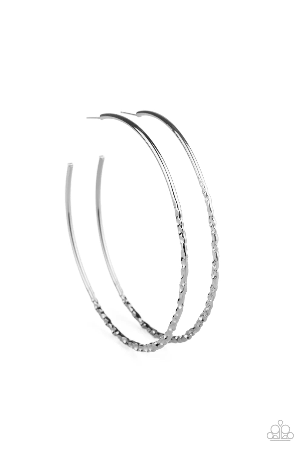 Embellished Edge - Black Hoop Earring