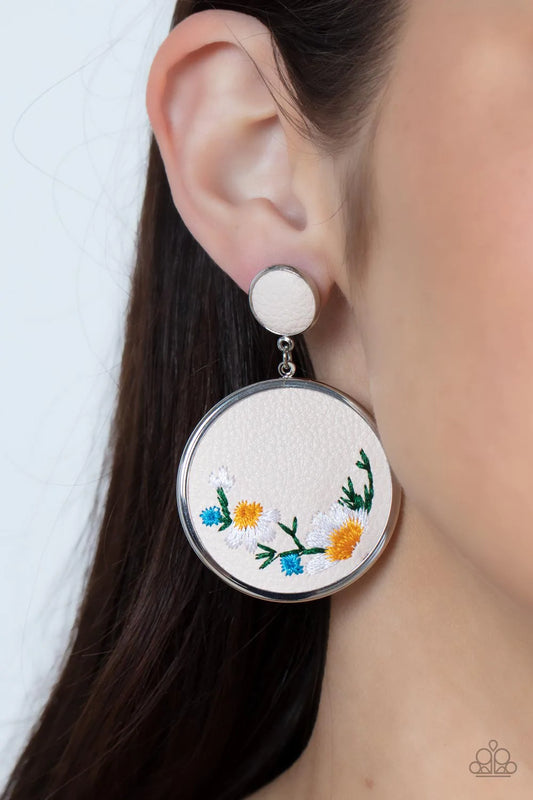 Embroidered Gardens - Multi Post Earring