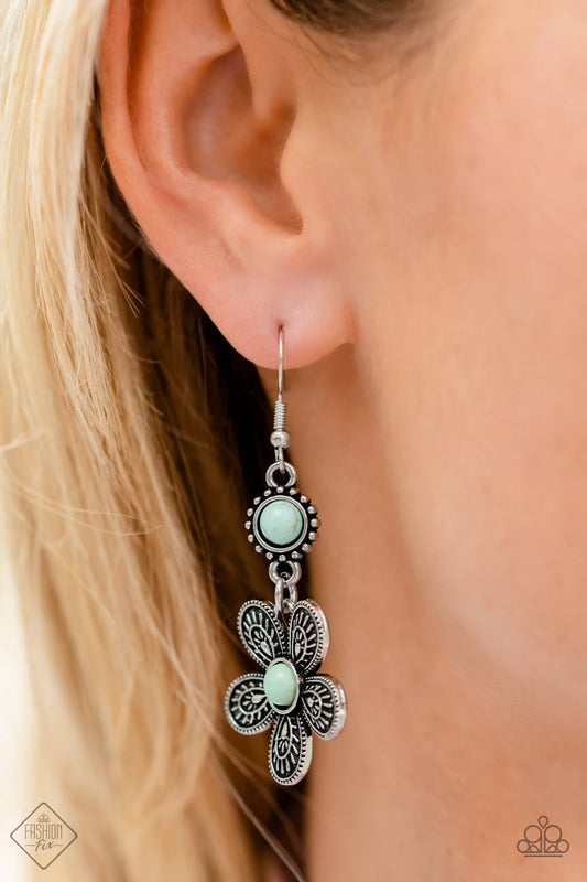 Free-Spirited Flourish - Blue Earring