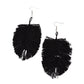 Hanging by a Thread - Black Earring