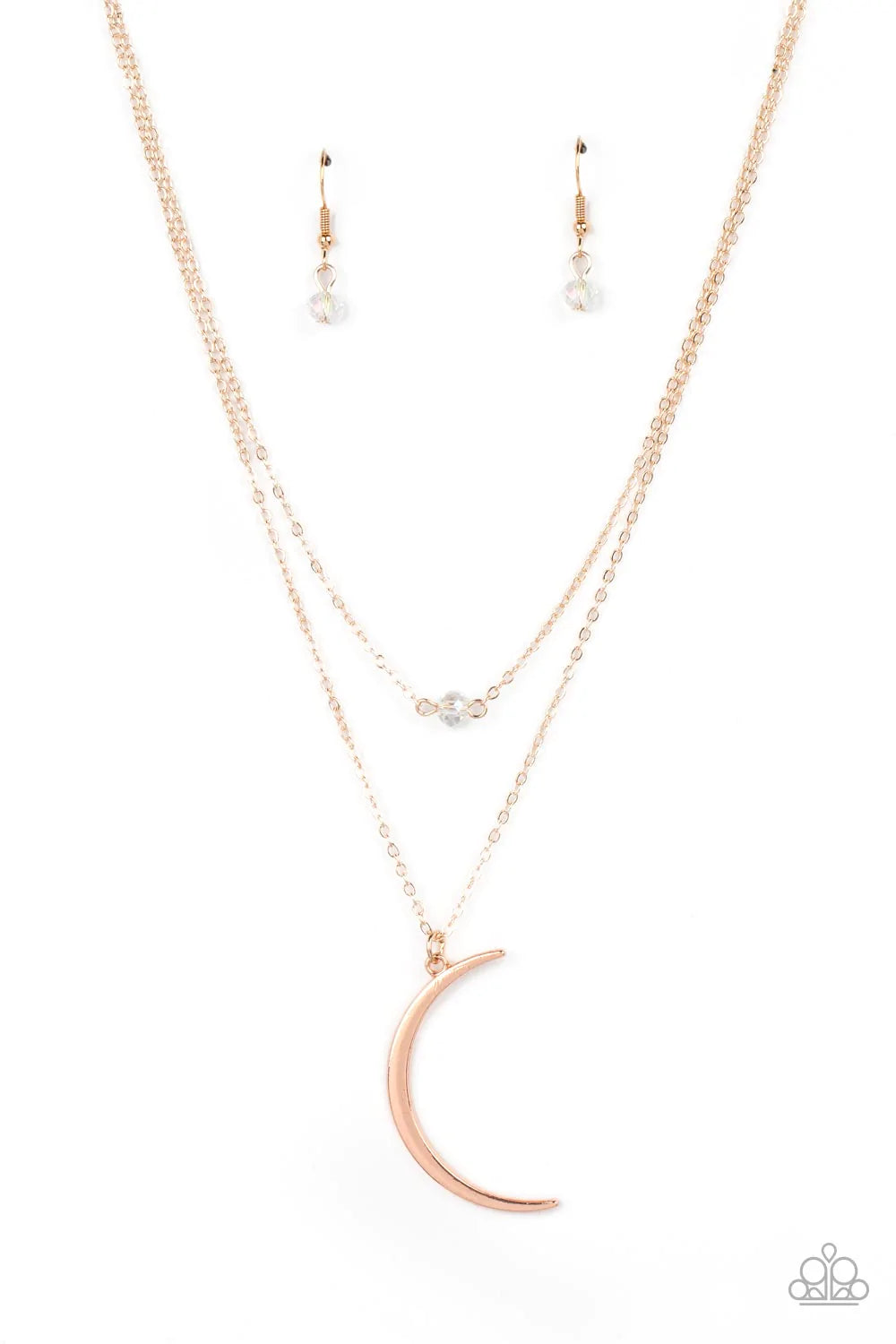 Modern Moonbeam - Rose Gold Necklace