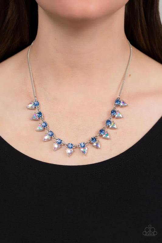 Razor-Sharp Refinement - Blue Necklace