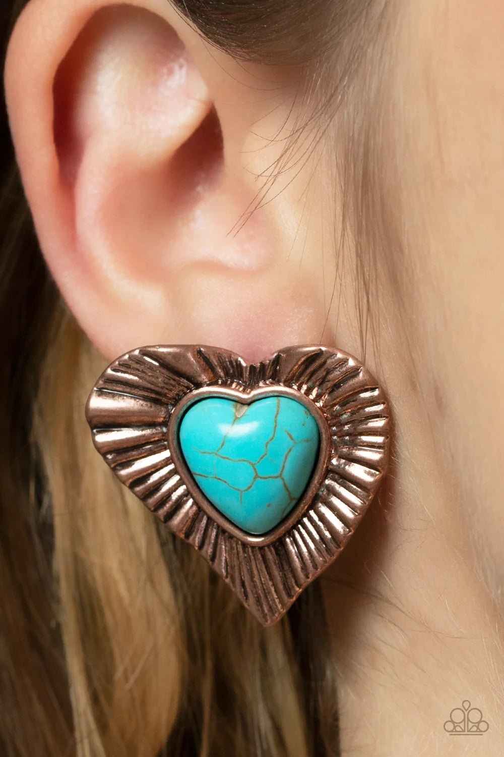 Rustic Romance - Copper Post Earring