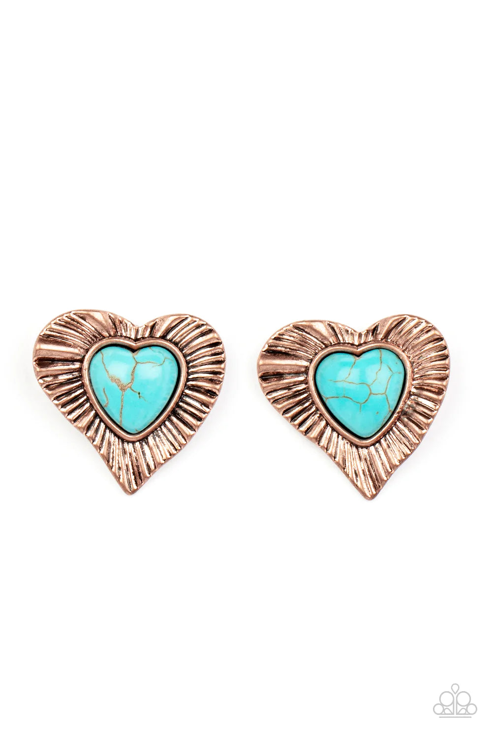 Rustic Romance - Copper Post Earring