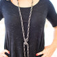 SCARFed for Attention (Gunmetal) - Black Necklace