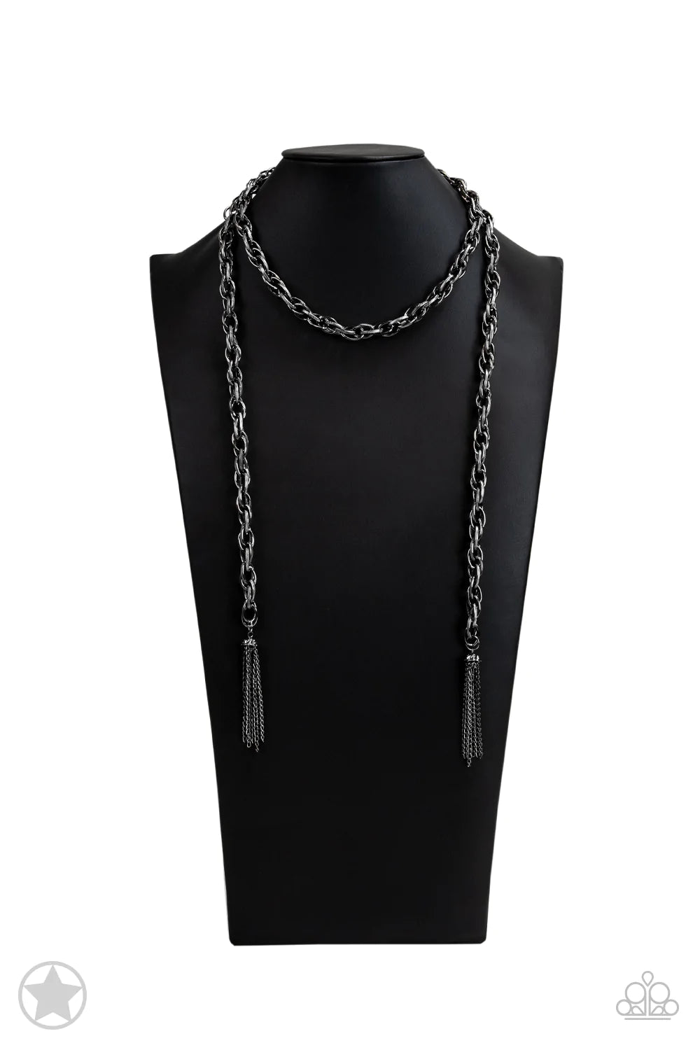 SCARFed for Attention (Gunmetal) - Black Necklace