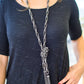 SCARFed for Attention (Gunmetal) - Black Necklace