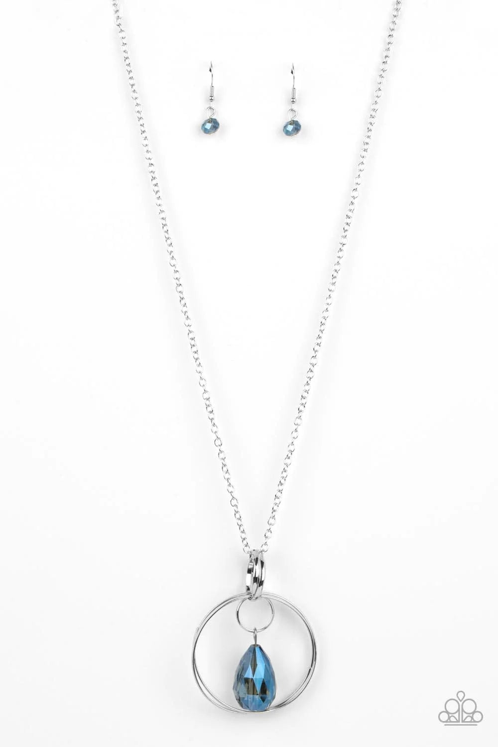 Swinging Shimmer - Blue Necklace